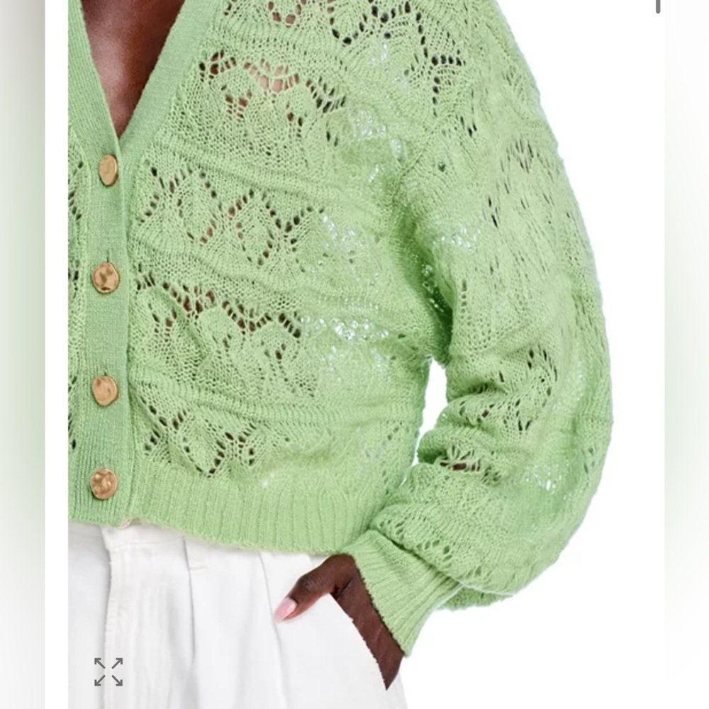 FARM Rio Light Green Knit Cardigan - Picture 4 of 6